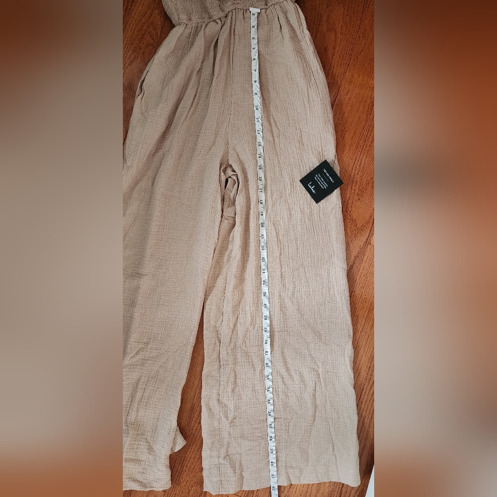 Lulus Daniyah Smocked Flutter Sleeve Wide-Leg Jumpsuit - Picture 8 of 8